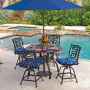 Modern Design Outdoor 5 year guarantee leisure Swivel chair Patio Furniture Garden Personal Chair Metal