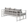 Yoho In Stock Aluminum 3pc Multifunction L-shaped Outdoor Sofa Set Simple Furniture  Patio Conversation Corner Set