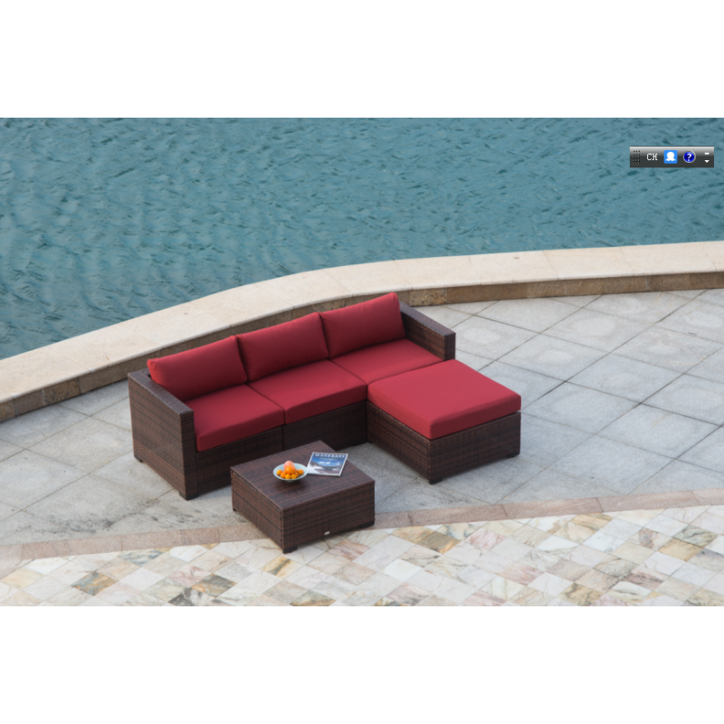 Luxury 7 Modern simple sofa pcs aluminum set with powder coating Garden Partio conversation sofa set