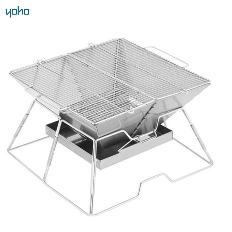 YOHO stainless steel bbq grill  outdoor mini bbq grill garden outdoor