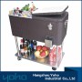 YOHO 80-Quart Steel Beverage Cooler Ice Chest Rolling Cart