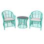 3pcs Outdoor Garden Patio Balcony rattan chair set tea table conversation reception Bristo Set