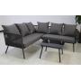 YOHO 4pcs  Garden Set Outdoor Furniture KD wicker set Patio Backyard rattan sofa Sectional sofa set with Table