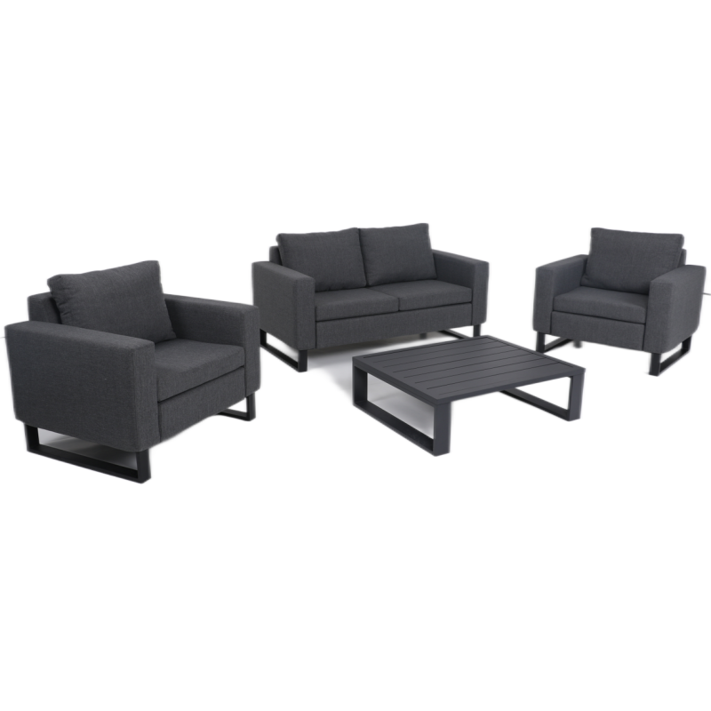 Outdoor 4pcs Luxury rope sofa set garden single sofa furniture leisure chair
