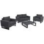 Outdoor 4pcs Luxury rope sofa set garden single sofa furniture leisure chair