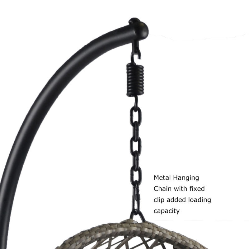Yoho Hot Sale Full KD Outdoor Garden Patio egg chair swing High Quality Balcony hanging chair with waterproof cushion