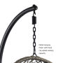 Yoho Hot Sale Full KD Outdoor Garden Patio egg chair swing High Quality Balcony hanging chair with waterproof cushion