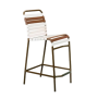 Outdoor indoor High Stool aluminum bar chair stripe PVC belt counter kitchen cafe restaurant using metal chair fashion
