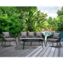 Leisure outdoor garden furniture webbing weaving sofa set rattan rope patio sofa 3pcs