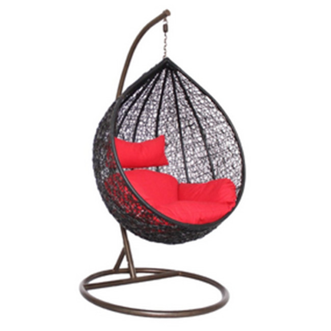 Outdoor ovaling wicker hanging swing egg chair