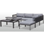 Luxury Bistro Rope Garden Furniture 6PC Aluminum Frame Patio Metal Outdoor Sofa Set