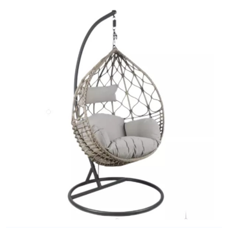 Morden Patio Furniture Wicker Egg Chair With Steel Frame KD Hanging Egg Chair