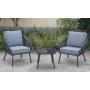 Outdoor luxury patio  aluminum table and chairs set  3pc Bistro Set
