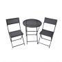 Outdoor folding metal Chair with table set Simple 3pcsbalcony Conversation patio reception living room