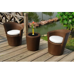 3pcs Garden Rattan Chair with table set balcony Outdoor Patio Backyard Conversation patio reception living room