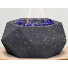 YOHO New Arrival Concrete Tabletop Fire Pit Indoor warming round bowl gas burner Bio ethanol table Fireplace table top fire pit
