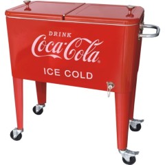 Yoho Ice Cooler Bucket Stainless Steel Powder Coated Red Gloss Finish Table Cooler Ice Bucket
