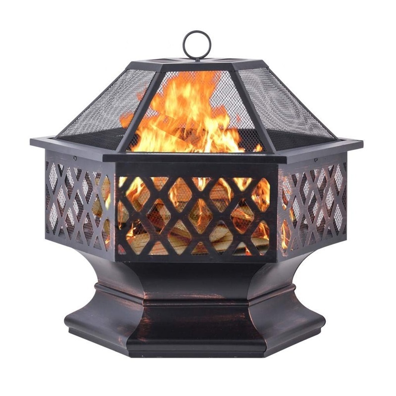 YOHO Hot sale Outdoor Fire pit BBQ grill Patio Backyard Party Charcoal wood Family Use Warming Burning Fire place