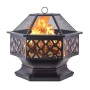 YOHO Hot sale Outdoor Fire pit BBQ grill Patio Backyard Party Charcoal wood Family Use Warming Burning Fire place