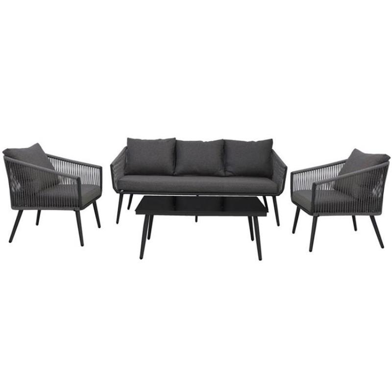 YOHO High Quality Outdoor Garden Luxury conversation sofa set Patio Rope Weave Furniture Outdoor Furniture Rope sectional sofa