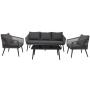 YOHO High Quality Outdoor Garden Luxury conversation sofa set Patio Rope Weave Furniture Outdoor Furniture Rope sectional sofa