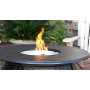 Luxury Outdoor gas FIrepit table set 5pcs modern design family gathering steel fire burner place patio garden party