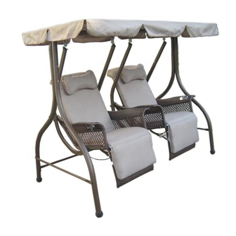 HL-CS-14003 Patio Swing Bed Mesh Walls Garden Tent Outdoor 2 Person Patio Canopy Gazebo Swing Bed