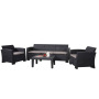Outdoor Furniture Injection Plastic Sofa wicker Table Garden Set