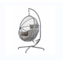 Yoho High Quality Hot sale Full KD Rattan swing chair Outdoor Garden Patio Bedroom hanging egg chair with cushion with stand