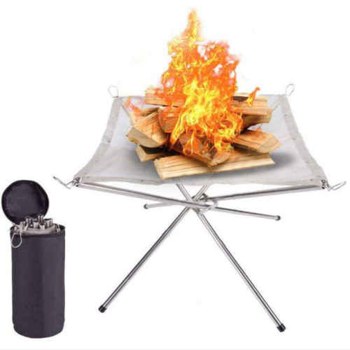 Outdoor Folding Camping Burning Furnace Firewood Fuel Ultraweight Stainless Steel Portable Fire Pit