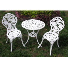 3PCS European Cast aluminum bistro SetOutdoor Garden  balcony chair set living room furniture with tea table