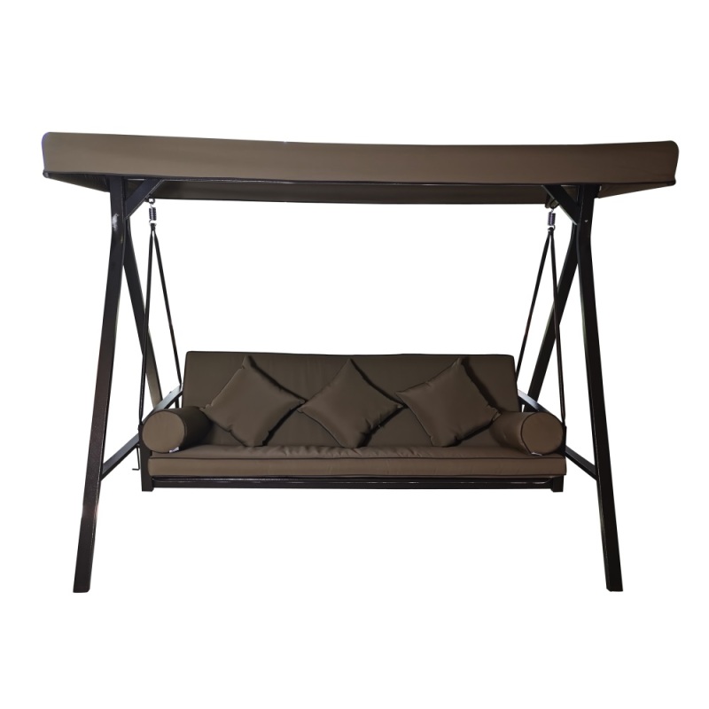 New Design Outdoor  Garden 3 Persons Swing Chair Furniture Waterproof Swing with Canopy lounger Swing