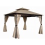 Outdoor windproof and waterproof metal steel framed gazebo without curtains