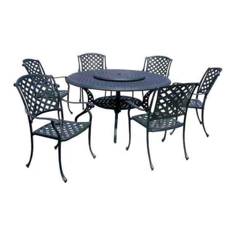 Outdoor Furniture outdoor Cast Aluminum Patio Garden 7pc Dining Set