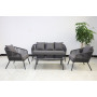 YOHO Hot sale 4pc Outdoor Garden Furniture Modern Luxury Conversation Sofa Set Rattan Sofa Set Rope Sectional Sofa Couch