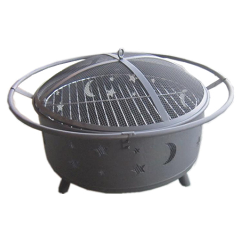 Garden yard portable fire bowl pot fireplace furniture Patio outdoor fire pit with BBQ Grill for camping