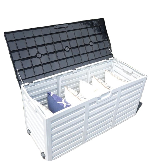YOHO Outdoor Furniture Detachable garden patio Huge Plastic storage boxes UV protected lid KD storage box with Lock