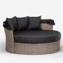 Patio rattan outdoor daybed  manufacturer Wicker Daybed Garden Daybed with canopy