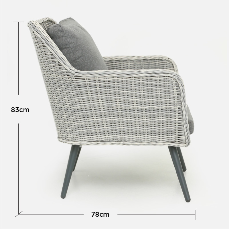 Outdoor Garden Luxury Rattan Furniture 4pc Sofa Set with Cushion Patio Furniture Set Modern Outdoor Furniture Set 1pc/carton