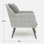 Outdoor Garden Luxury Rattan Furniture 4pc Sofa Set with Cushion Patio Furniture Set Modern Outdoor Furniture Set 1pc/carton