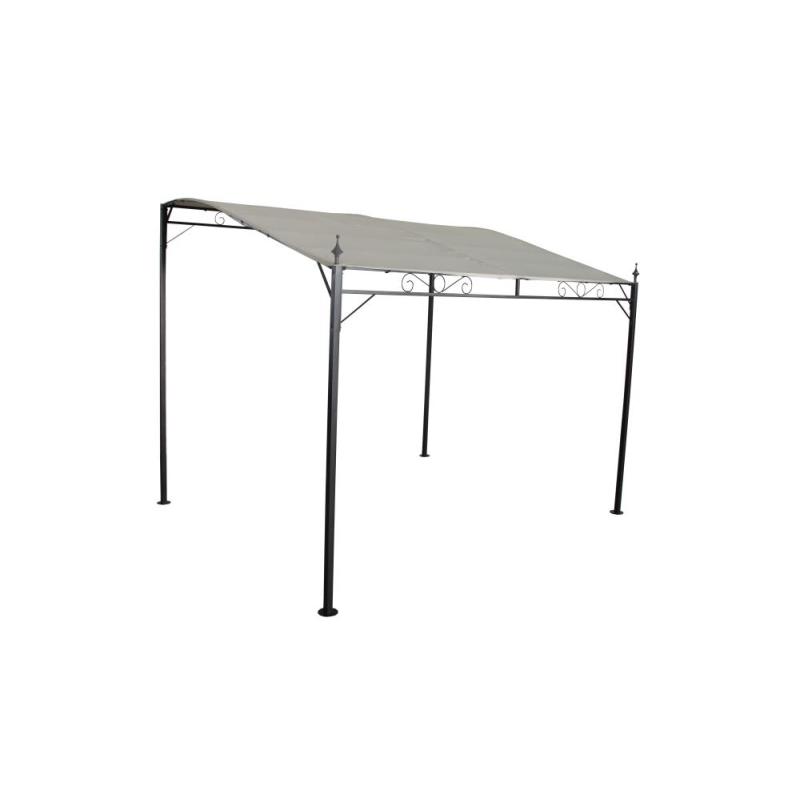Metal Outdoor Patio Steel Frame Pergola Gazebo with Retractable Canopy Shades