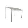 Metal Outdoor Patio Steel Frame Pergola Gazebo with Retractable Canopy Shades