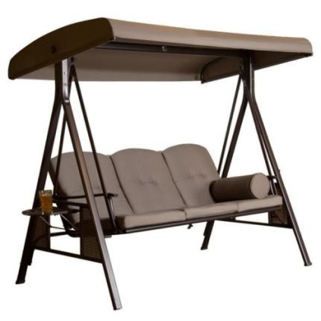 In stock Steel  Outdoor Swing  With Canopy Patio Swing 3 Person And Hanging Swing Chair