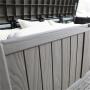 Outdoor garden patio  metal UV protected and Lockable lid KD storage box