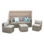 Modern style rattan sofa set Wicker rattan coaster 4 pcs coffee table set