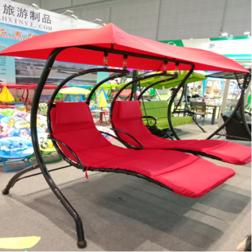 Hanging garden swing Oxford cloth daybed chaise lounge chair with canopy outdoor hammock
