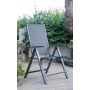 Outdoor Garden Metal folding stackable armchair outdoor folding reclining 7 position adjustable backchair aluminum chair