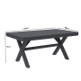 Outdoor Garden Patio rectangular plastic resin dining table