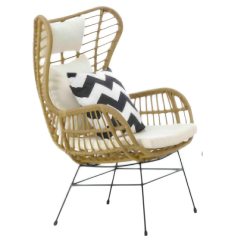 YOHO Wholesale Outdoor Garden Rope Woven Aluminum Single Chair Bistro Cafe Party Stackable Rattan chair