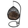 Patio Outdoor rattan hanging egg chair PE rattan Basket egg chair with stand